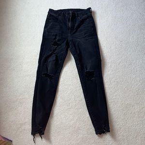 Black american eagle ripped jeans